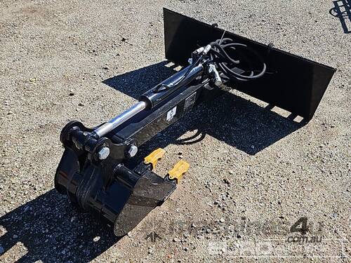 caption Unused GIYI Backhoe Loader to suit Skidsteer Loader