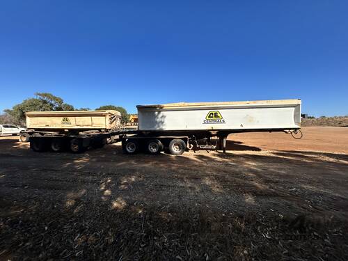 caption Kennedy Road Train Tri-Axle Side Tipper Combination