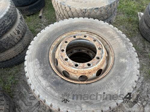caption Qty 4 x Truck Tyres & Rims