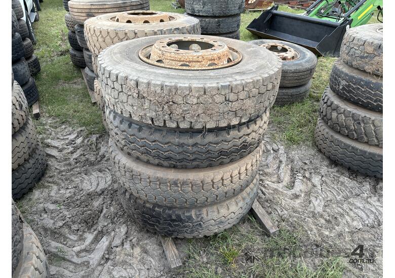 caption Qty 4 x Truck Tyres & Rims
