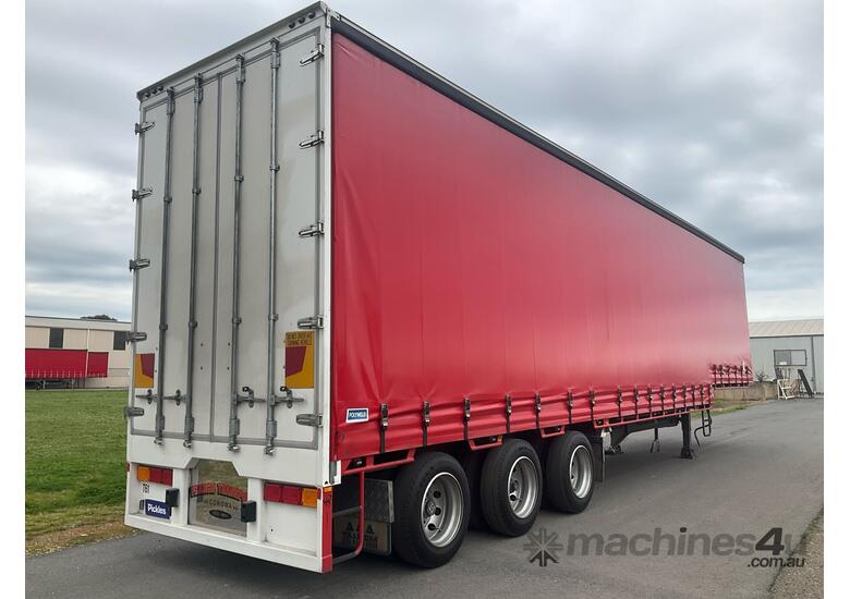 caption 2024 AAA Trailers MCSDDT Tri Axle Drop Deck Curtainside Trailer