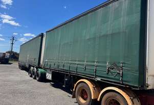 Trailer A+B Curtainsider Set Flat Top and Drop Deck 1999 and 2003 SN1797 SN1798