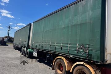 Trailer A+B Curtainsider Set Flat Top and Drop Deck 1999 and 2003 SN1797 SN1798