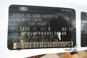 2017 Ford Ranger Diesel **Ex Defence**