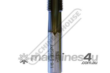 BSPT HSS Straight Flute Pipe Tap 1/8 x 28TPI Suits both hand & machine operation