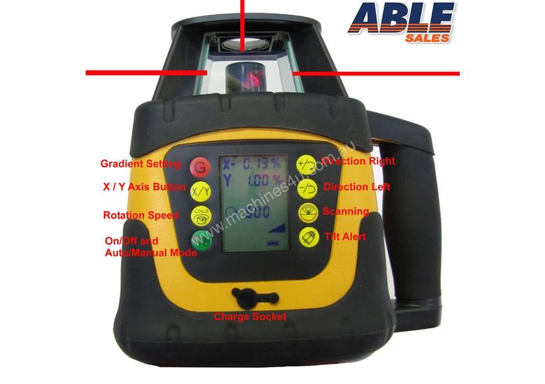 caption Dial In Grade Laser Level Drainage Inc Tripod & Staff