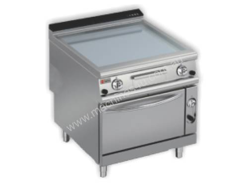 Baron 90FTTF/G805 Smooth Chromed Gas Griddle with Gas Oven