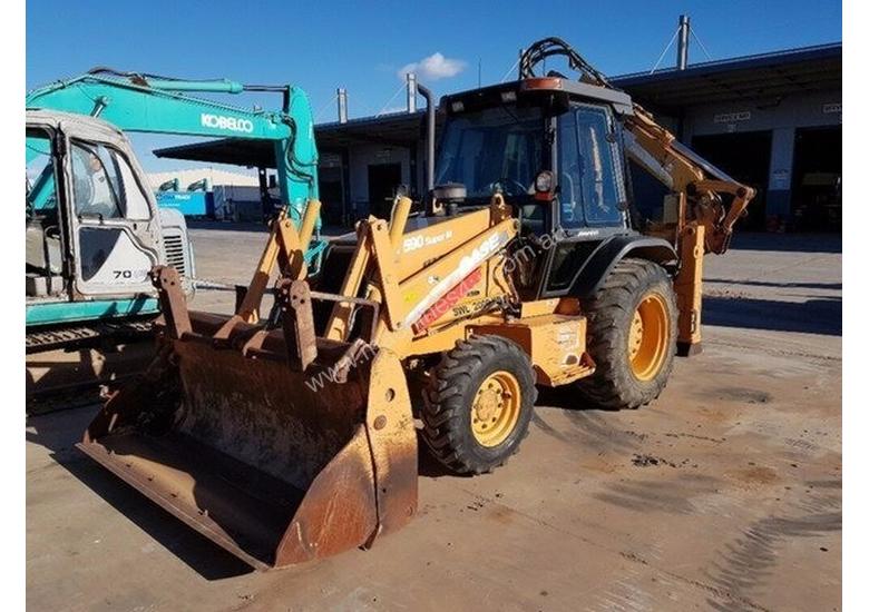 caption Case 590SM Backhoe Loader Loader