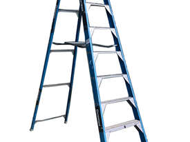 Bailey Fibreglass & Aluminum Step Ladder 3.0  Meter Single Sided Industrial 150kg SWL - picture0' - Click to enlarge