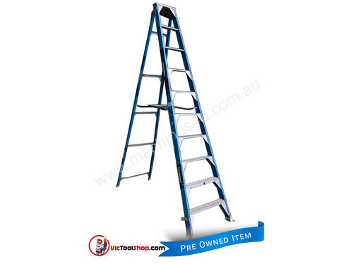 Bailey Fibreglass & Aluminum Step Ladder 3.0  Meter Single Sided Industrial 150kg SWL