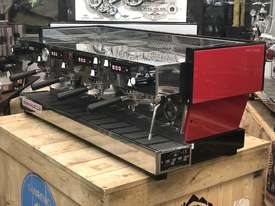 LA MARZOCCO LINEA CLASSIC 4 GROUP RED ESPRESSO COFFEE MACHINE WITH CHRONOS TOUCHPADS - picture1' - Click to enlarge