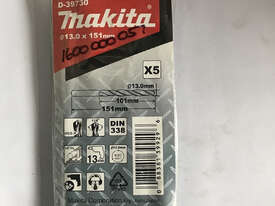 Drill Bit 13mmØ HSS Makita Tools Jobber Pack of 5 D-39730 - picture1' - Click to enlarge