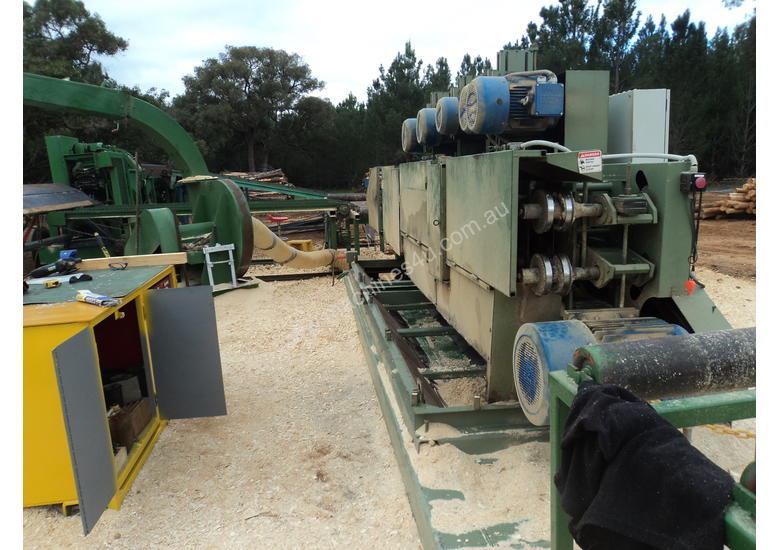 caption Modular small log sawmill