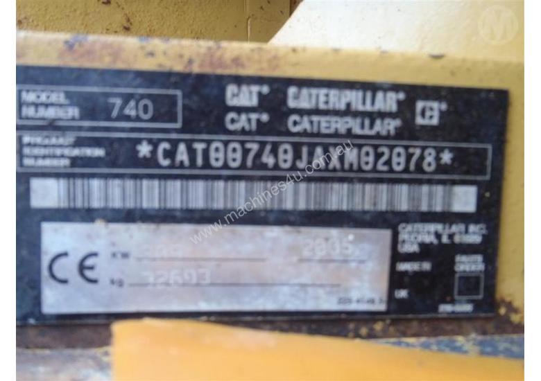 caption Caterpillar 740 Articulated