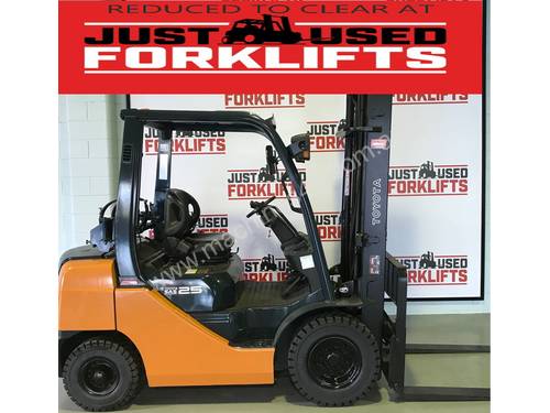 TOYOTA FORKLIFTS 32-8FG25 S/N 32893 DELUXE EFI ENGINE Factory in built weight gauge 