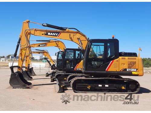 13.5T SANY Excavator, Isuzu Engine, 4 year/ 8000hr Warranty - SA Dealer