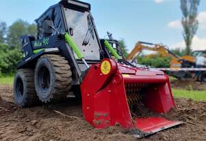 KOVACO ALL Electric Skid Steer Loader- Remote Control Low Maintenance, 8hrs work, Indoors, Tunnels,