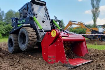 KOVACO ALL Electric Skid Steer Loader- Remote Control Low Maintenance, 8hrs work, Indoors, Tunnels,