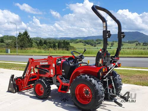 Branson Tractor 25HP with 4 in 1 Loader, HST, Industrial Tyres, 3 Year Warranty!
