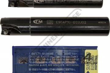 End Mill - 16 & 20mm Package Deal Each End Mill - Holds 2 Inserts 10 x Carbide Inserts