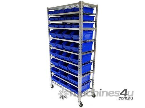 TRADEQUIP 6054 PARTS STORAGE BIN RACK 36BIN