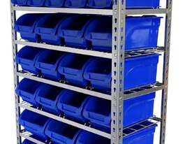 TRADEQUIP 6054 PARTS STORAGE BIN RACK 36BIN - picture0' - Click to enlarge