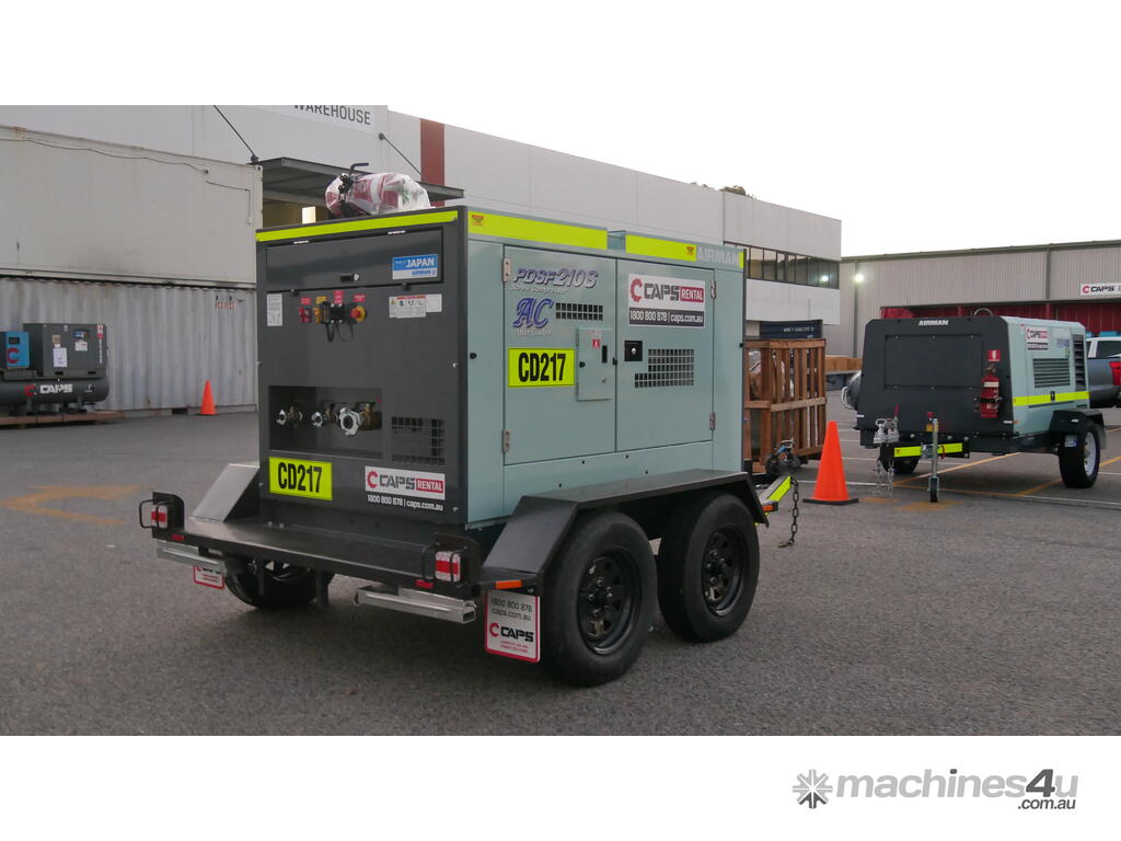 Hire airman PDSF210SC5C3T Towable Portable Compressor in WELSHPOOL, WA
