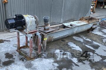 3m x 300mm helical steel auger screw feeder conveyor feeder elevator 4kW Motor