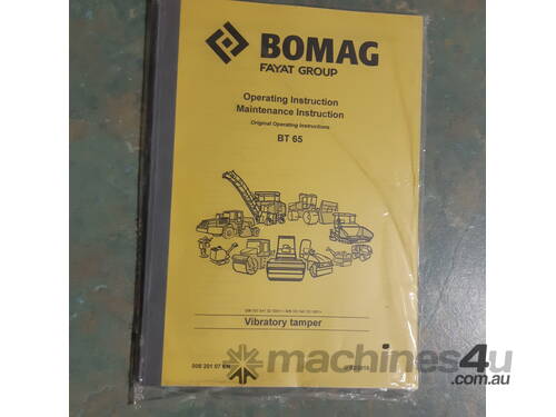 BOMAG Vibratory tamper manual