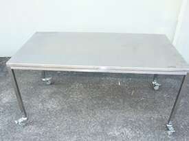Stainless Steel Mobile Table. - picture1' - Click to enlarge