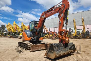 2022 HITACHI ZX55U-5 5.5T EXCAVATOR (M819) WITH CAB, HITCH, BUCKETS AND LOW 1420 HOURS