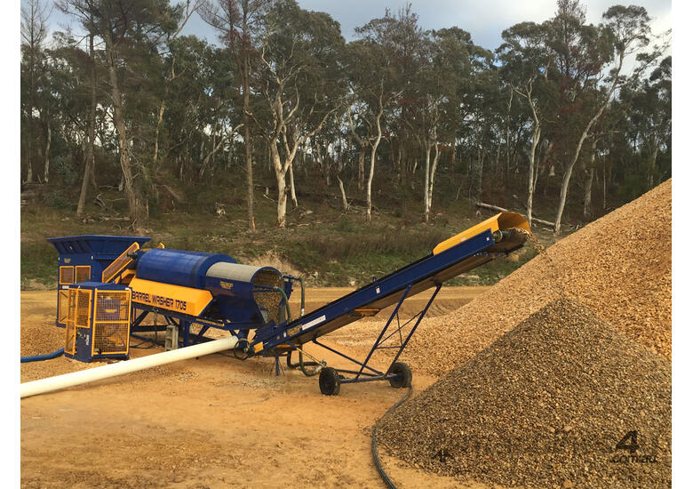 caption Precisionscreen Barrel Washer 1750: Efficient Scrubbing and Cleaning for Aggregates