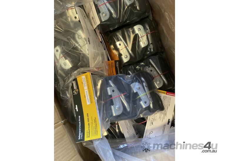 caption Pallet of Assorted Hook Straps and Spray Bottles