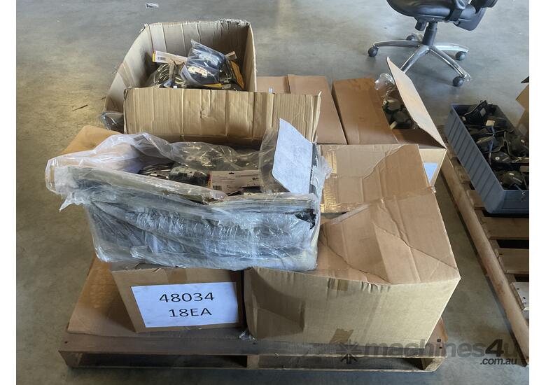 caption Pallet of Assorted Hook Straps and Spray Bottles
