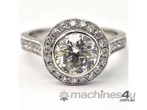 caption 18CT WHITE GOLD & 1.80CT DIAMOND RING