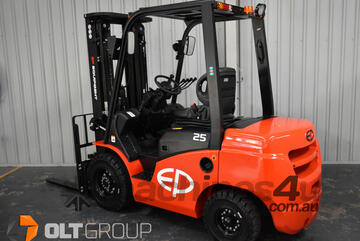 New EP CPCD25T8 2.5 Tonne Diesel Forklift with Sidshift & Fork Positioner Excellent Machine