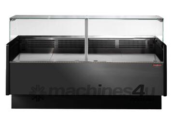 Tecnodom Serie Mr9.5 Black 2000Mm Wide Deli Display With Storage And Castors Tdmr 0920B
