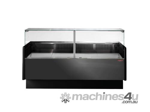 Tecnodom Serie Mr9.5 Black 2000Mm Wide Deli Display With Storage And Castors Tdmr 0920B