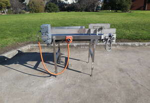 Stainless Steel Motorised Belt Conveyor - 1.3m long