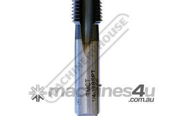 BSPT HSS Straight Flute Pipe Tap 1/4 x 19TPI Suits both hand & machine operation