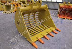 SEC 30 Ton Sieve Bucket for Komatsu PC300/PC350 - Includes Pin, 1650mm Width, 75-80mm Gap