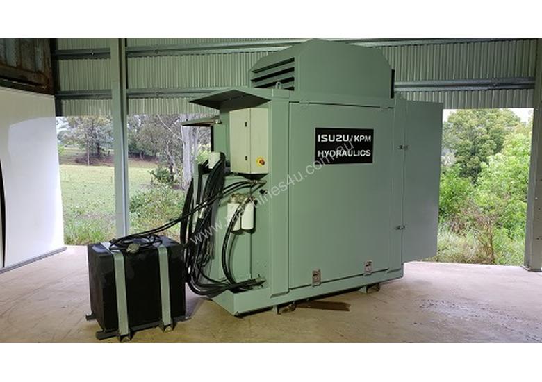 caption 60 HP 2011 Silenced Isuzu 4 Cyclinder Turbo Diesel Kawasaki Hydraulic Power Pack Stainless Fuel Tank