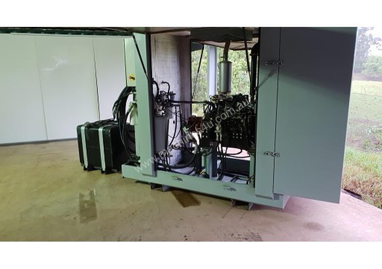 caption 60 HP 2011 Silenced Isuzu 4 Cyclinder Turbo Diesel Kawasaki Hydraulic Power Pack Stainless Fuel Tank