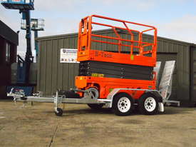 DINGLI E-TECH S0808-E ELECTRIC SCISSOR LIFT AND TRAILER PACKAGE - picture0' - Click to enlarge