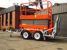 DINGLI E-TECH S0808-E ELECTRIC SCISSOR LIFT AND TRAILER PACKAGE - picture1' - Click to enlarge