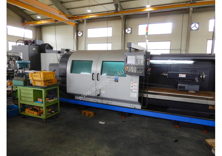 caption 2016 Hwacheon Mega72x3000-2 CNC Lathe