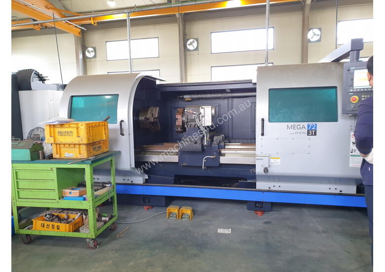 caption 2016 Hwacheon Mega72x3000-2 CNC Lathe