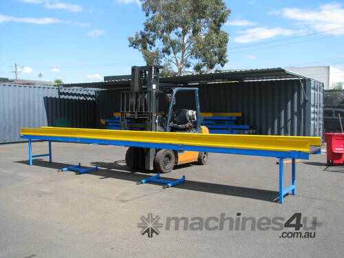 Large Motorised Variable Speed Belt Conveyor with Guards - 8m long 670mm Wide
