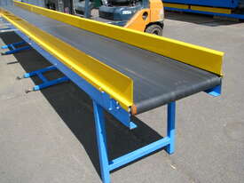 Large Motorised Variable Speed Belt Conveyor with Guards - 8m long 670mm Wide - picture0' - Click to enlarge