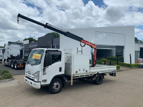 2013 ISUZU NPR 400 - Service Trucks - Truck Mounted Crane - Tray Truck - Tray Top Drop Sides